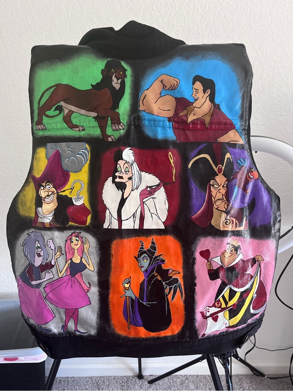 Disney Villains Jet Black Unisex Oversized Denim Jean Jacket